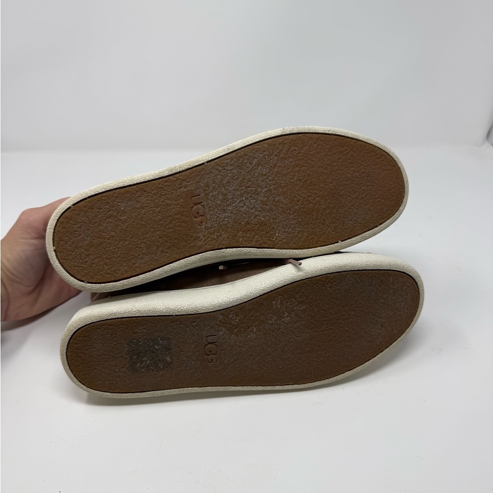 EUC UGG Women’s Tan Brown Suede Tan Zipper Olive High Top Sneakers Sz 7 (KBHADG) - Picture 6 of 6